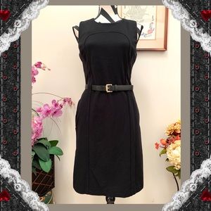 Michael Kors Belted Black Dress